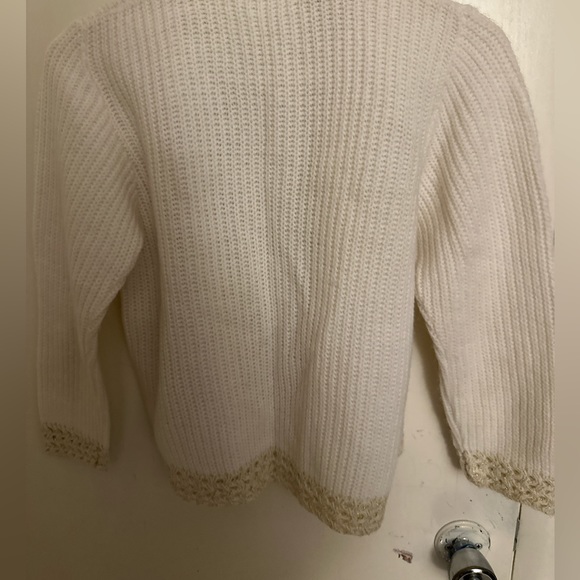 Vintage Dotty Mann white  cardigan - Picture 4 of 11